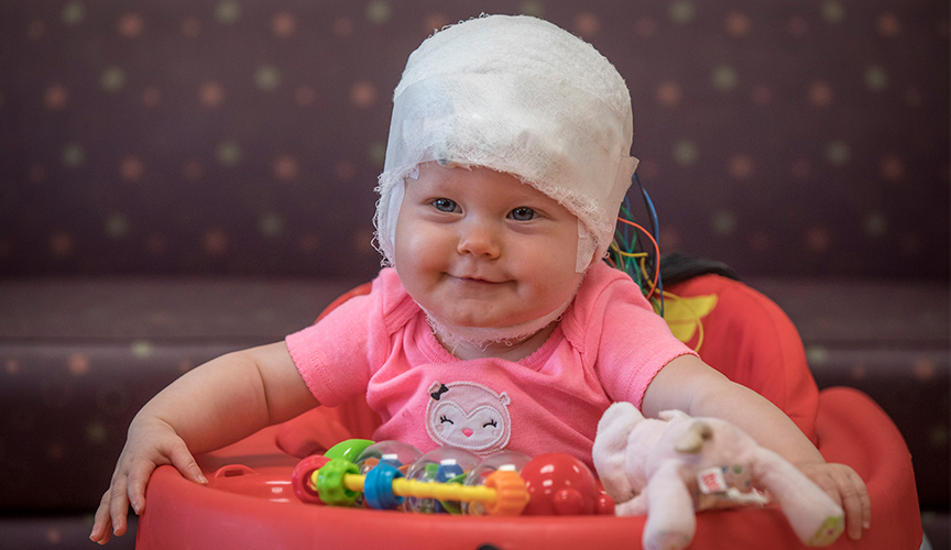 A child receives treatment in Le Bonheur's comprehensive pediatric epilepsy program.